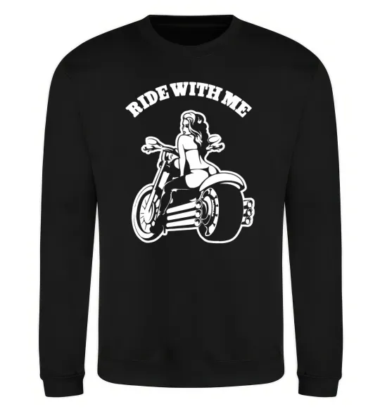 Світшот Ride with me Чорний фото