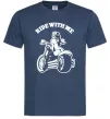 Чоловіча футболка Ride with me Темно-синій Чоловіча футболка Ride with me Темно-синій фото