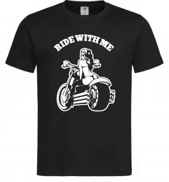 Чоловіча футболка Ride with me Чорний фото