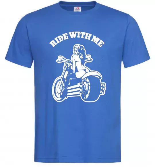 Чоловіча футболка Ride with me Яскраво-синій фото