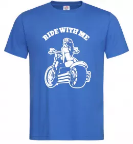 Мужская футболка Ride with me Ярко-синий фото