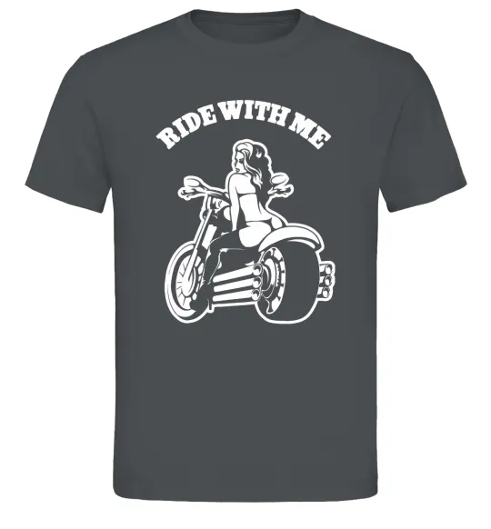 Чоловіча футболка Ride with me Графіт фото