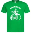 Чоловіча футболка Ride with me Зелений Чоловіча футболка Ride with me Зелений фото