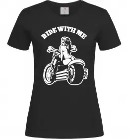 Жіноча футболка Ride with me Чорний фото