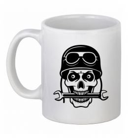Чашка керамічна Skull in helmet