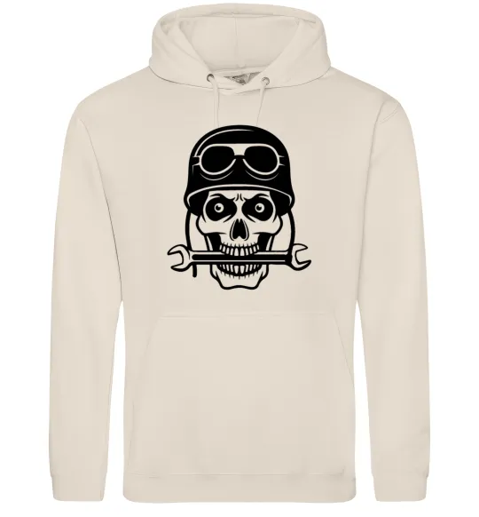 Мужская толстовка (худи) Skull in helmet Таш фото