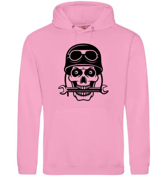 Женская толстовка (худи) Skull in helmet Розовый фото