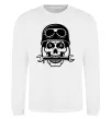 Світшот Skull in helmet Білий фото
