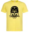 Мужская футболка Skull in helmet Лимонный Мужская футболка Skull in helmet Лимонный фото