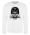 Світшот Skull in helmet Білий Світшот Skull in helmet Білий фото