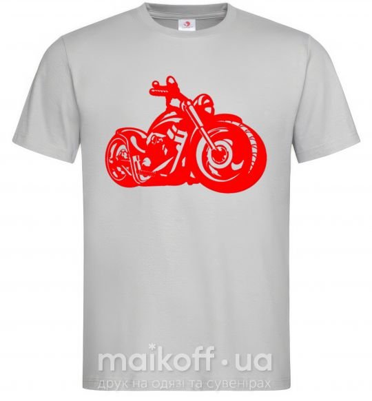 Чоловіча футболка Motorbike Сірий фото