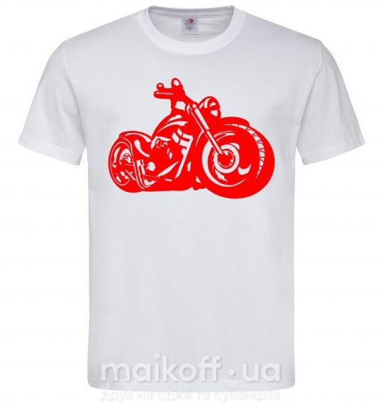 Мужская футболка Motorbike Белый фото