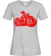 Жіноча футболка Motorbike Сірий фото