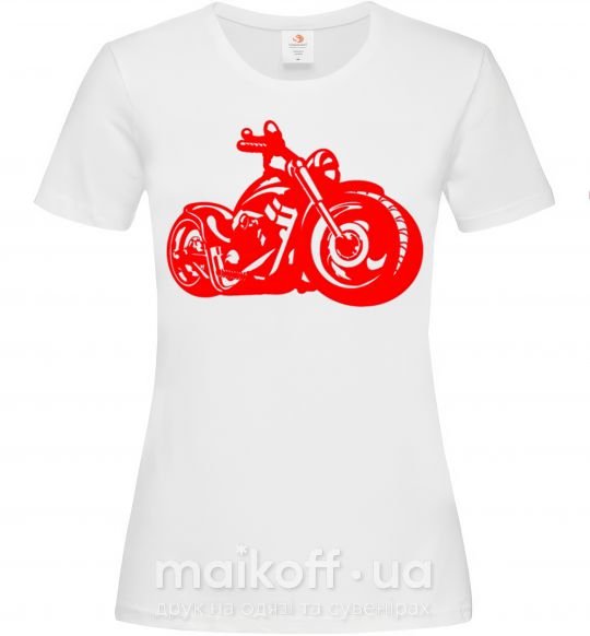 Женская футболка Motorbike Белый фото