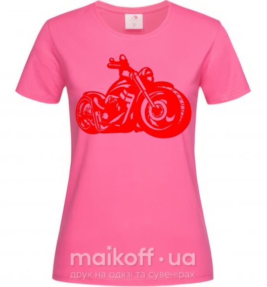Жіноча футболка Motorbike Яскраво-рожевий фото