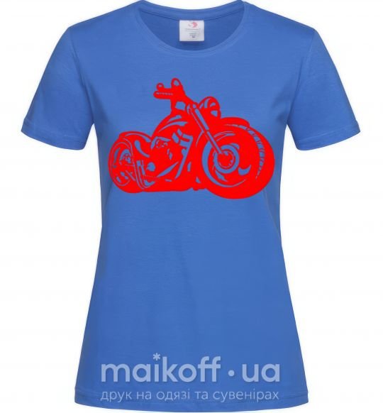 Жіноча футболка Motorbike Яскраво-синій фото
