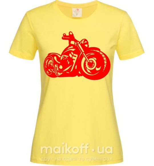 Жіноча футболка Motorbike Лимонний фото