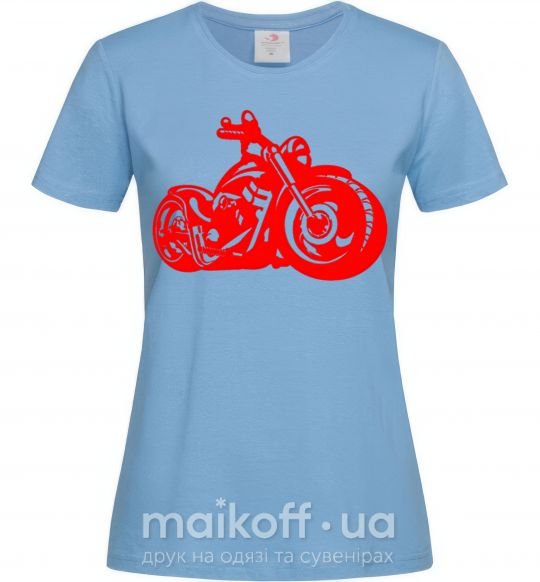 Жіноча футболка Motorbike Блакитний фото