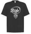 Футболка Оверсайз Ride hard or stay home Чорний фото