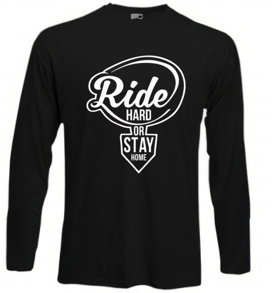 Реглан Ride hard or stay home Черный фото