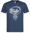 Чоловіча футболка Ride hard or stay home Темно-синій Чоловіча футболка Ride hard or stay home Темно-синій фото