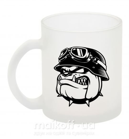 Чашка скляна Bulldog biker Фроузен фото