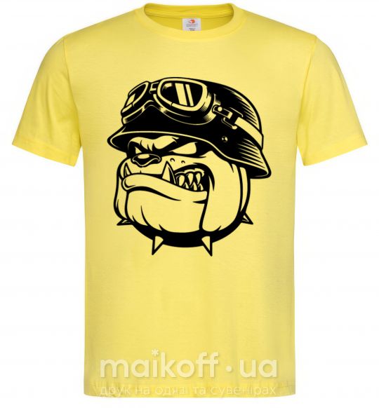 Чоловіча футболка Bulldog biker Лимонний фото