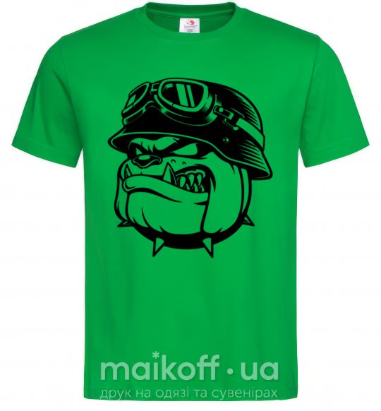 Мужская футболка Bulldog biker Зеленый фото