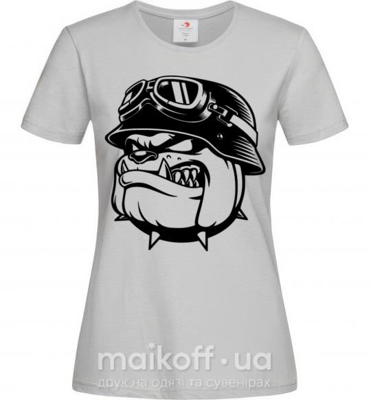 Женская футболка Bulldog biker Серый фото