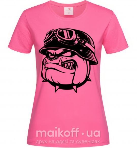 Жіноча футболка Bulldog biker Яскраво-рожевий фото