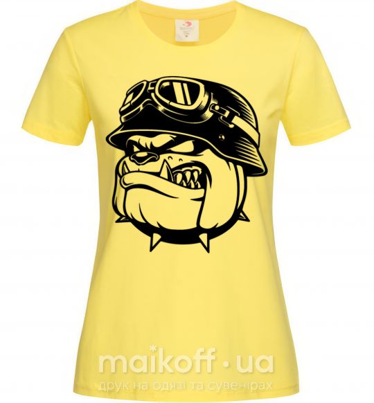 Женская футболка Bulldog biker Лимонный фото