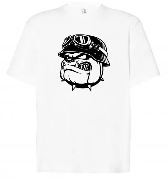 Футболка Оверсайз Bulldog biker Белый фото