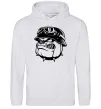 Чоловіча толстовка (худі) Bulldog biker Сірий меланж Чоловіча толстовка (худі) Bulldog biker Сірий меланж фото