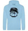 Чоловіча толстовка (худі) Bulldog biker Блакитний фото