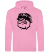 Жіноча толстовка (худі) Bulldog biker Рожевий фото