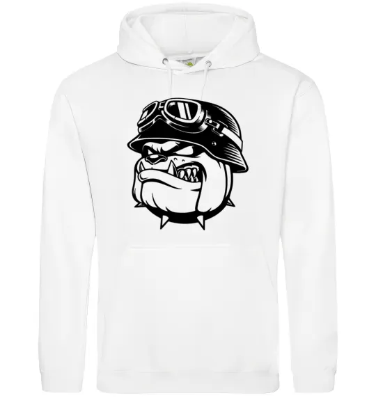 Жіноча толстовка (худі) Bulldog biker Білий фото