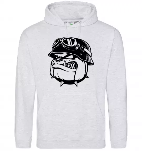 Жіноча толстовка (худі) Bulldog biker Сірий меланж фото