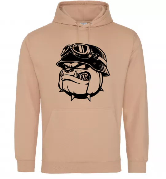 Жіноча толстовка (худі) Bulldog biker Пісочний фото