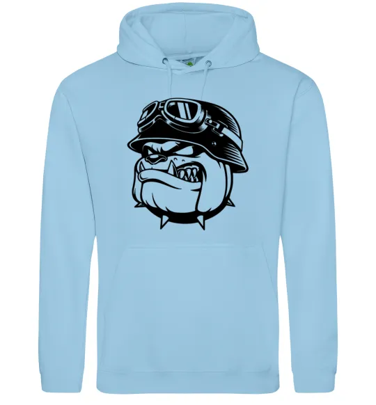 Жіноча толстовка (худі) Bulldog biker Блакитний фото