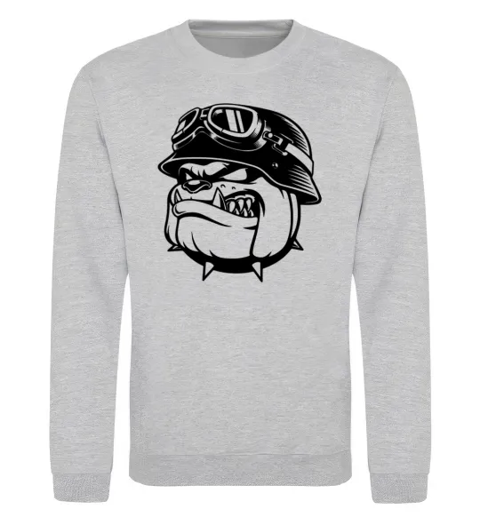 Свитшот Bulldog biker Серый меланж фото