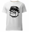 Мужская премиум футболка Bulldog biker Белый фото
