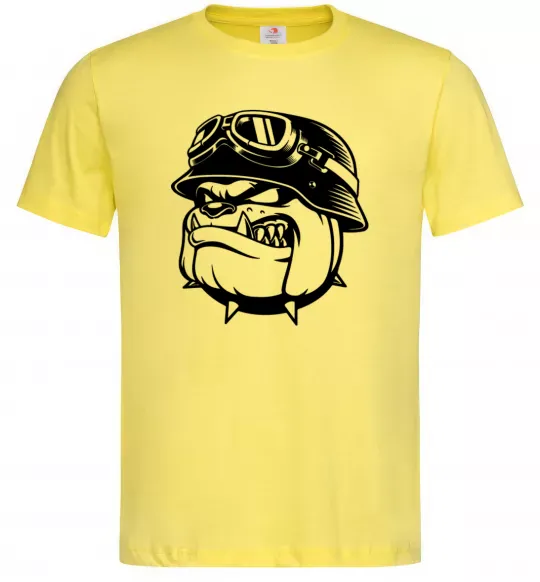 Чоловіча футболка Bulldog biker Лимонний фото