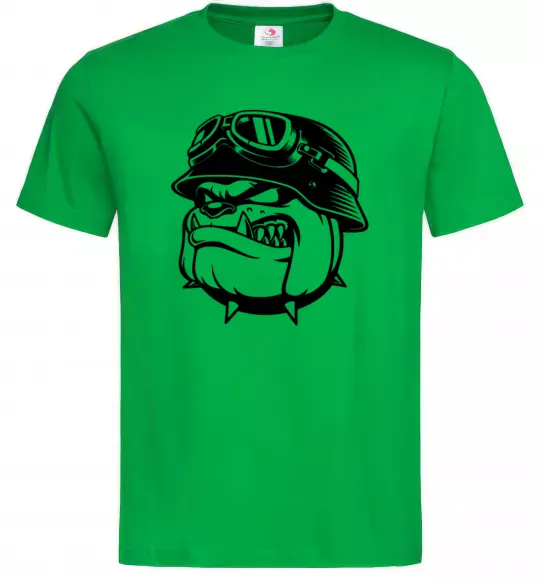 Чоловіча футболка Bulldog biker Зелений фото