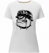 Женская премиум футболка Bulldog biker Белый фото