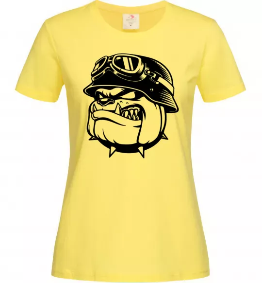 Женская футболка Bulldog biker Лимонный фото