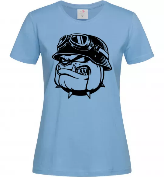 Женская футболка Bulldog biker Голубой фото