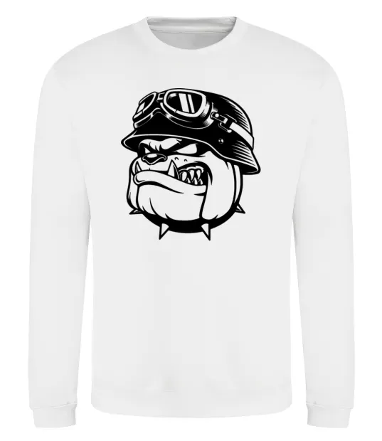 Світшот Bulldog biker Білий фото