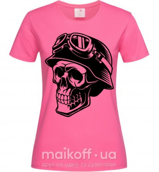 Женская футболка Motorcycle rider Ярко-розовый фото