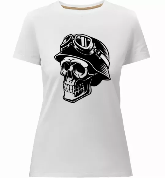 Женская премиум футболка Motorcycle rider Белый фото