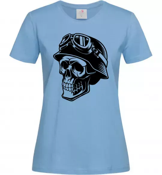 Жіноча футболка Motorcycle rider Блакитний фото